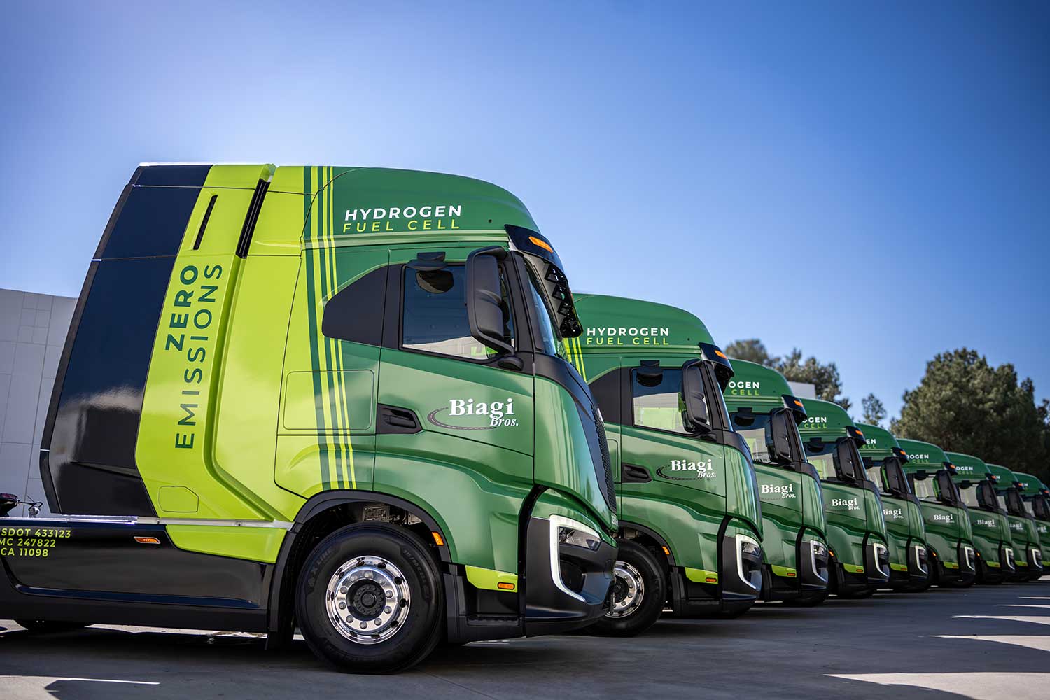 fleet of EV trucks